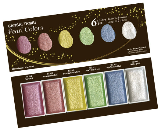 Gansai Tambi Watercolor Metallic Paint Set - Pearl