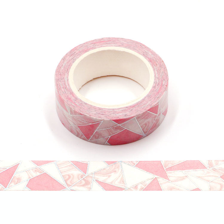 Washi Tape, Pink Geometric Holo Foil