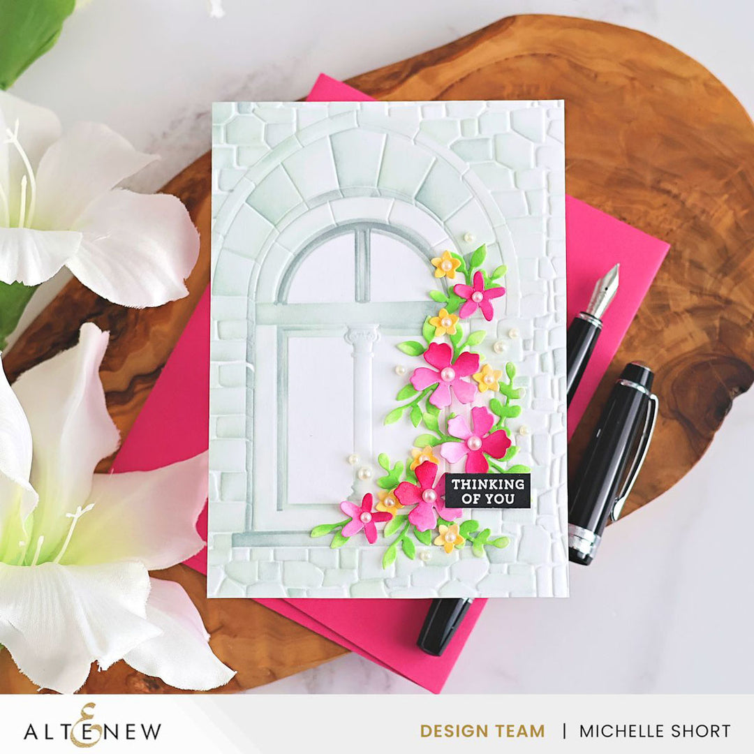 Altenew - Enchanted Castle Window - Stencils & Embossing Folder Bundle
