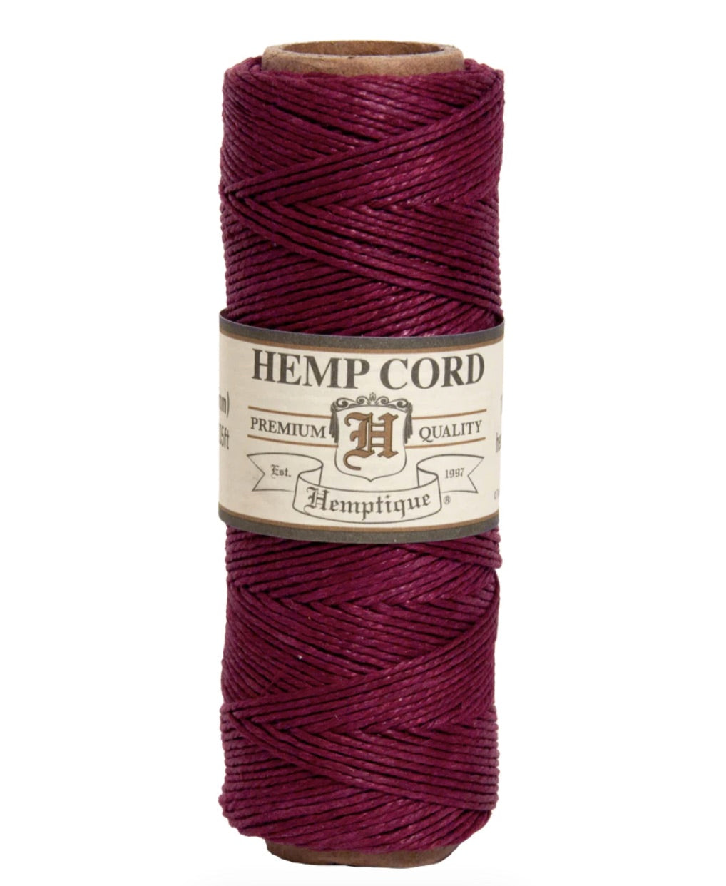 Hemptique Hemp Cord Macrame Spool #10 - Burgundy