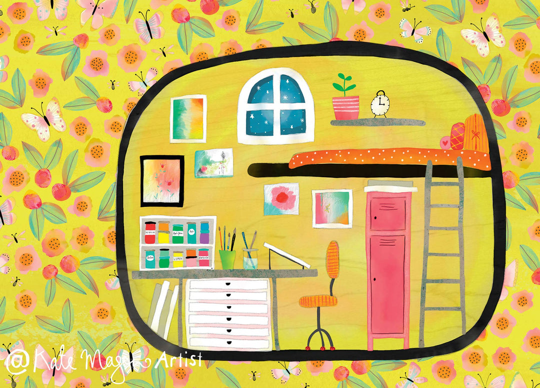 Kate Mason Artist - Postcard - Tiny Studio Floral