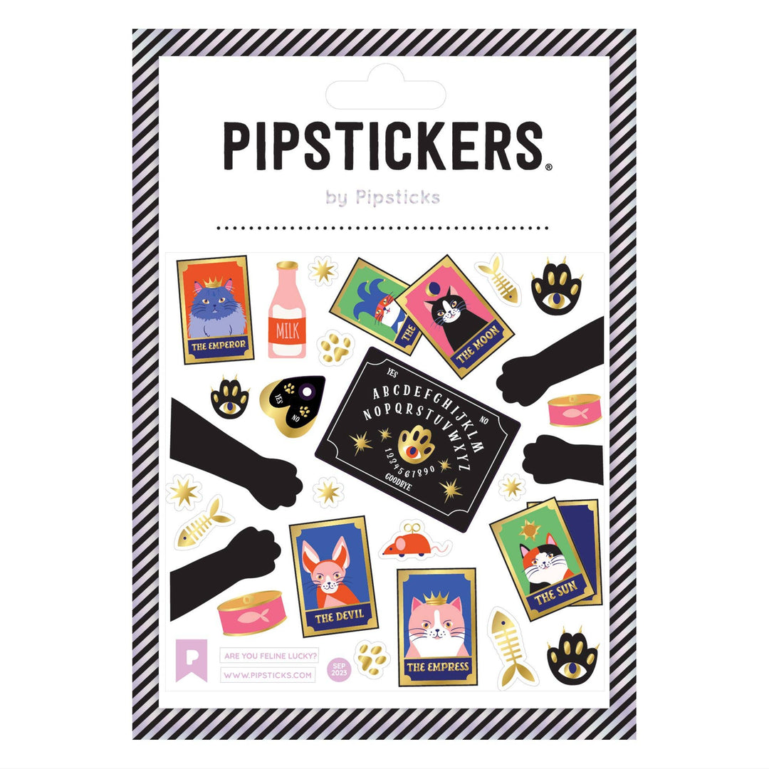 Pipsticks Sticker Sheet - Are You Feline Lucky?