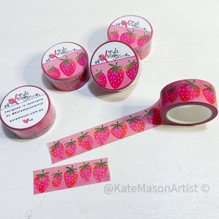 Kate Mason Artist - Washi Tape - Strawberry