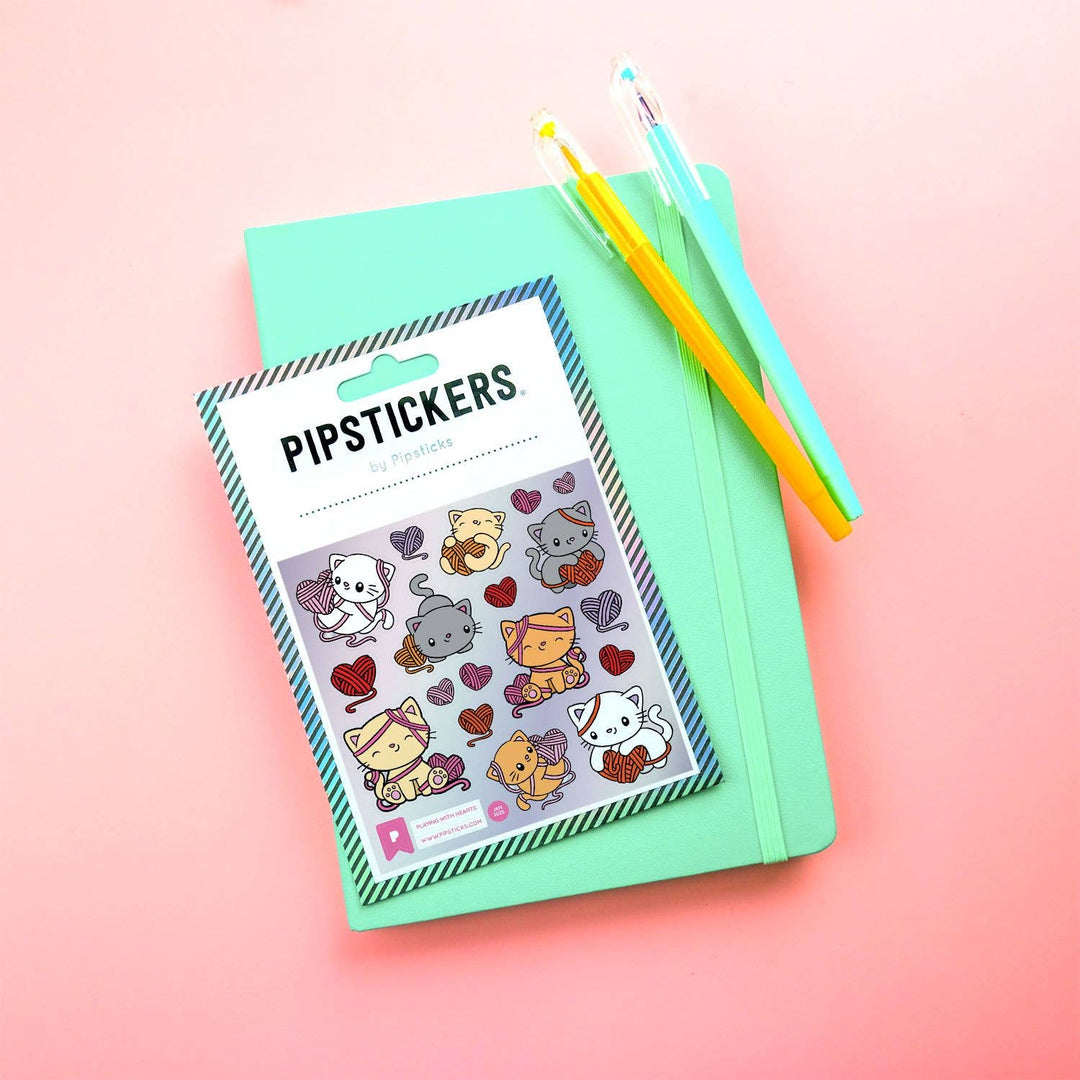Pipsticks Sticker Sheet - Playing With Hearts