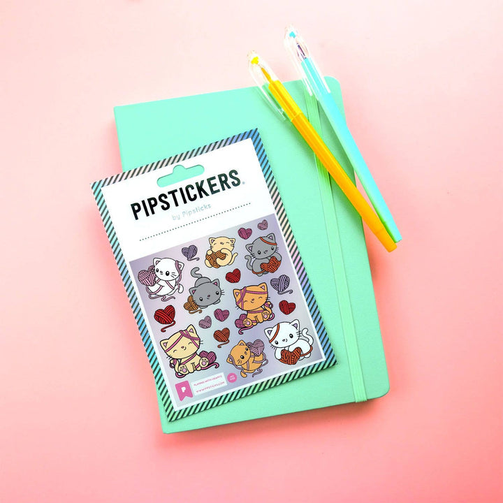 Pipsticks Sticker Sheet - Playing With Hearts