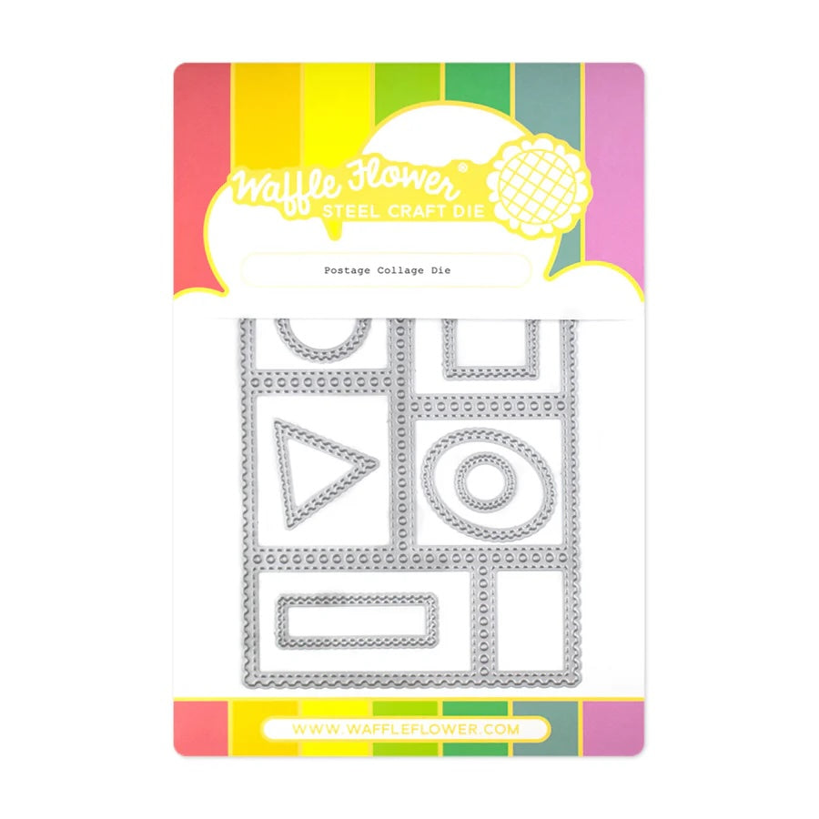 waffle flower postage collage die 421382