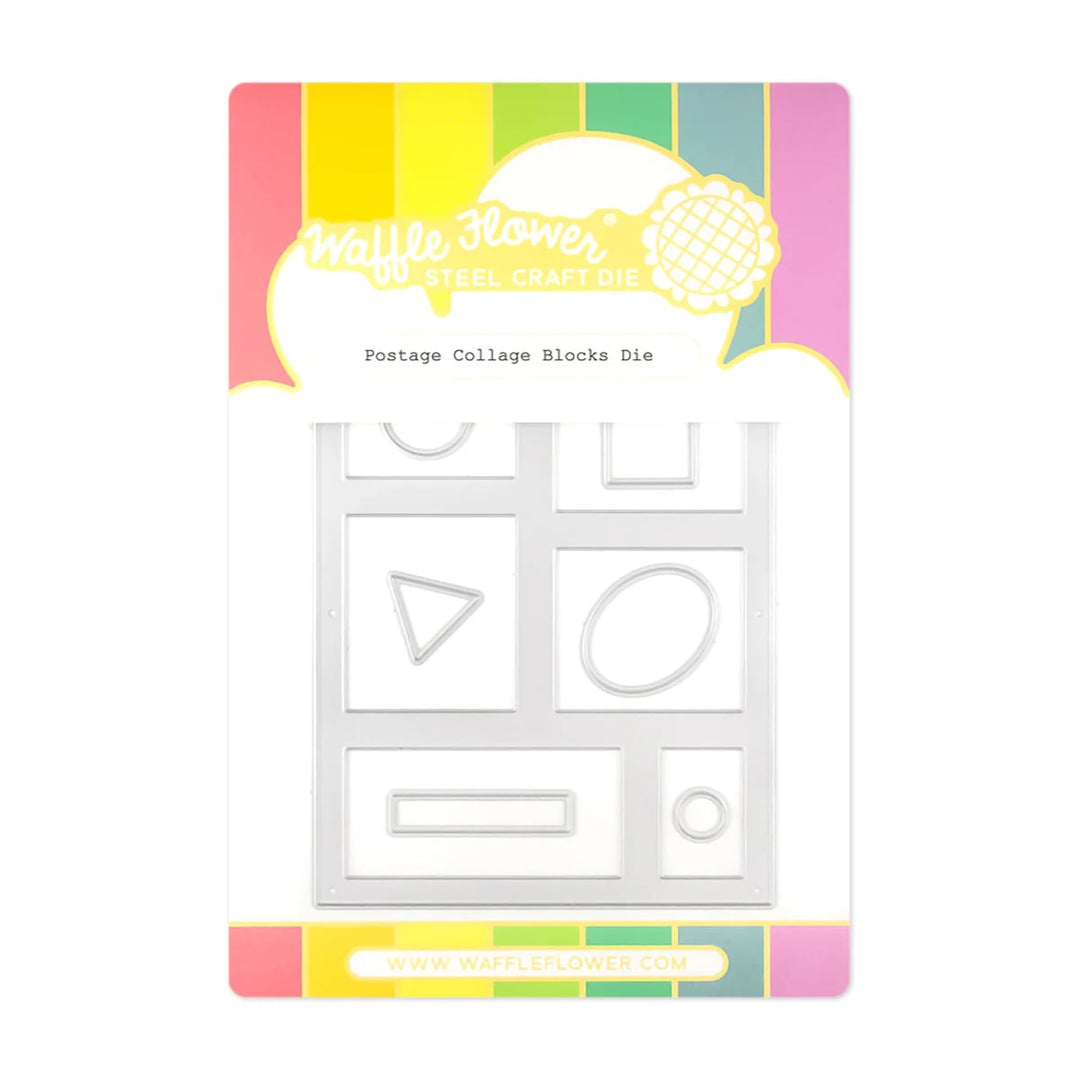 waffle flower postage collage blocks die 421830