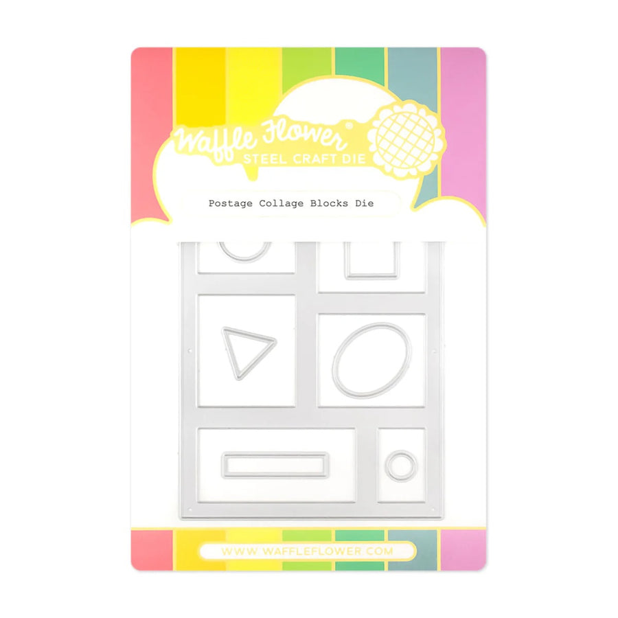 waffle flower postage collage blocks die 421830