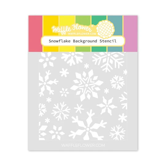 Waffle Flower - Snowflake Background Stencil