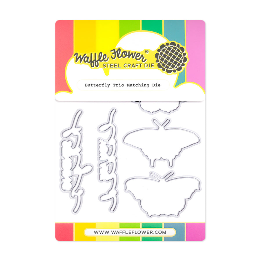 Waffle Flower-Butterfly Trio Matching Die-421928