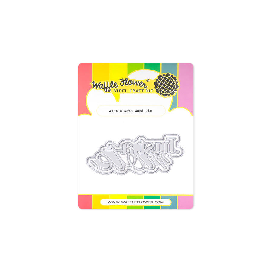 waffle flower just a note word die - 422041