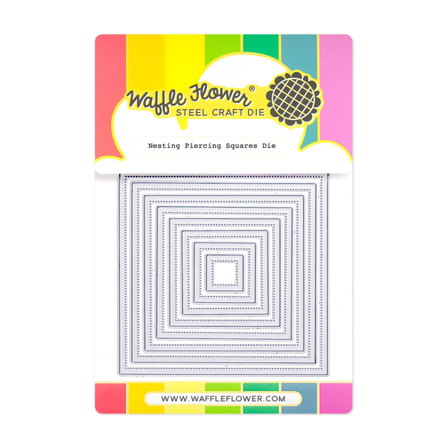 waffle flower nesting piercing squares die - 422053