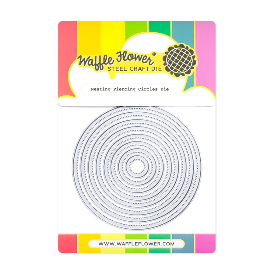 waffle flower nesting piercing circles die - 422054