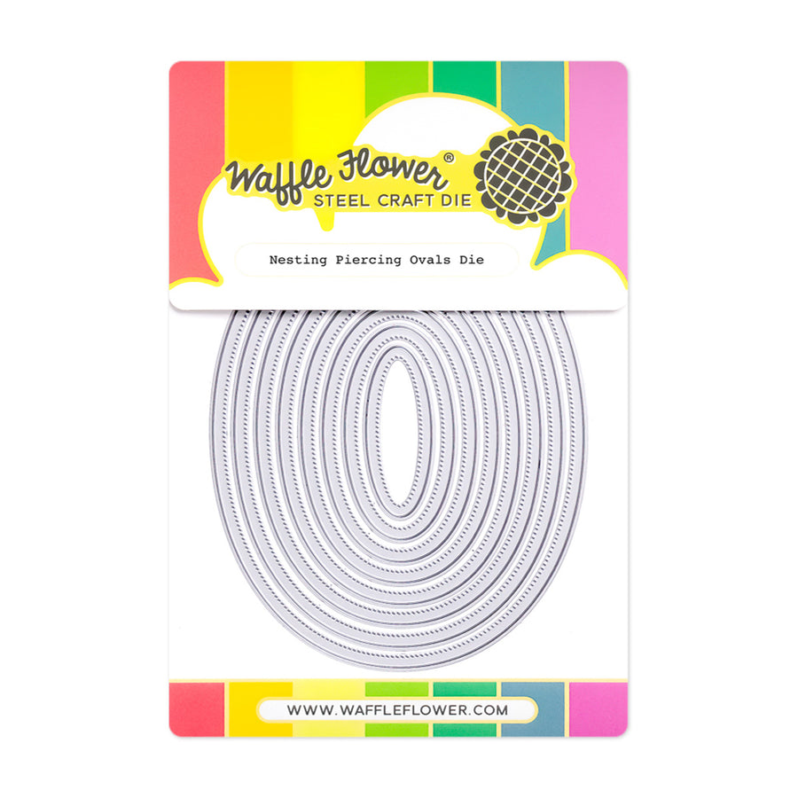 waffle flower nesting piercing ovals die - 422055