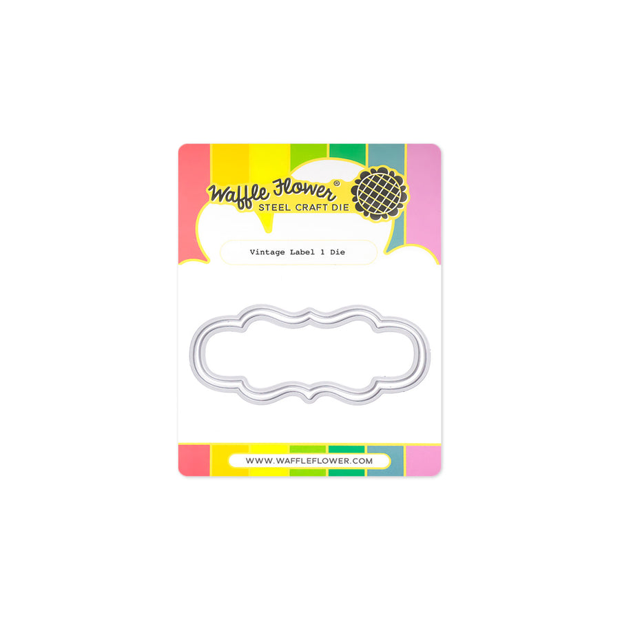 Waffle Flower-Vintage Label 1 Die-422056