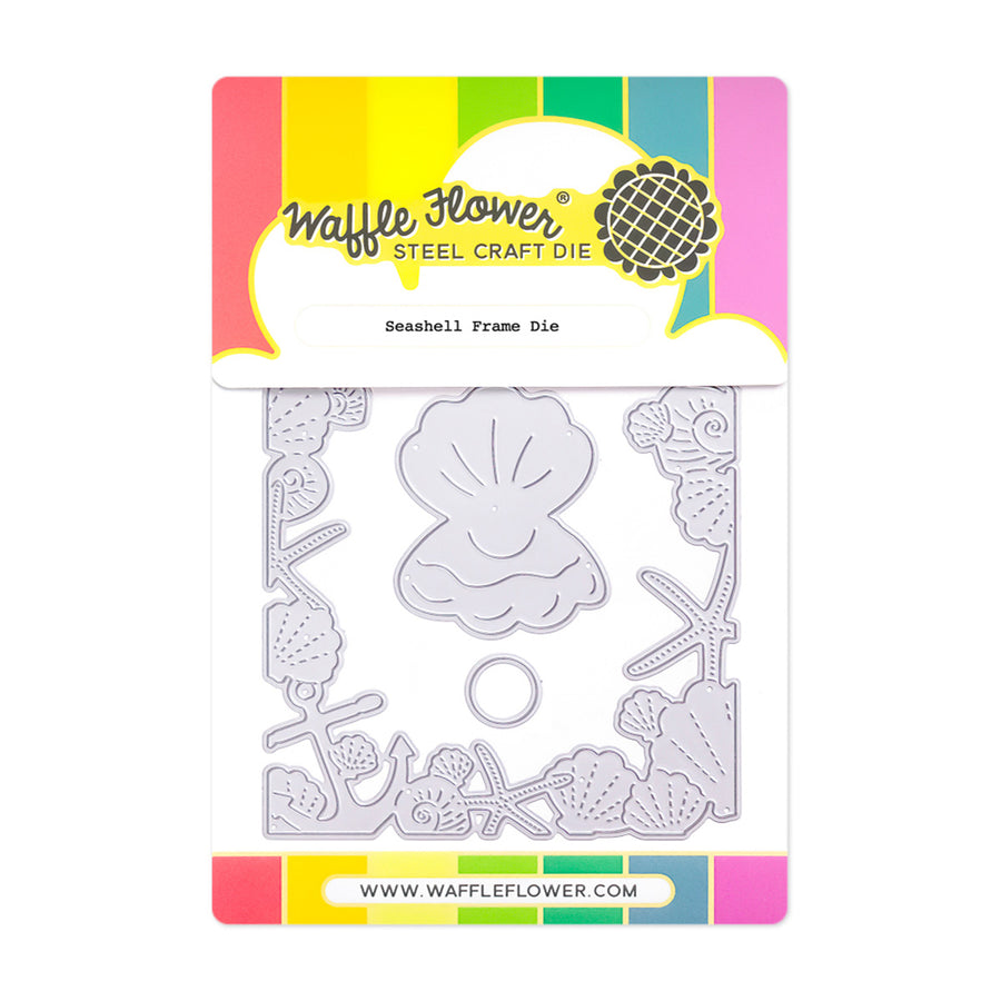 waffle flower seashell frame die - 422088
