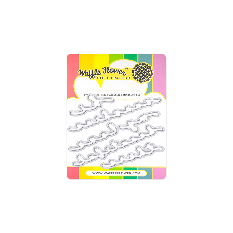 waffle flower overlapping hello additions matching die - 422092