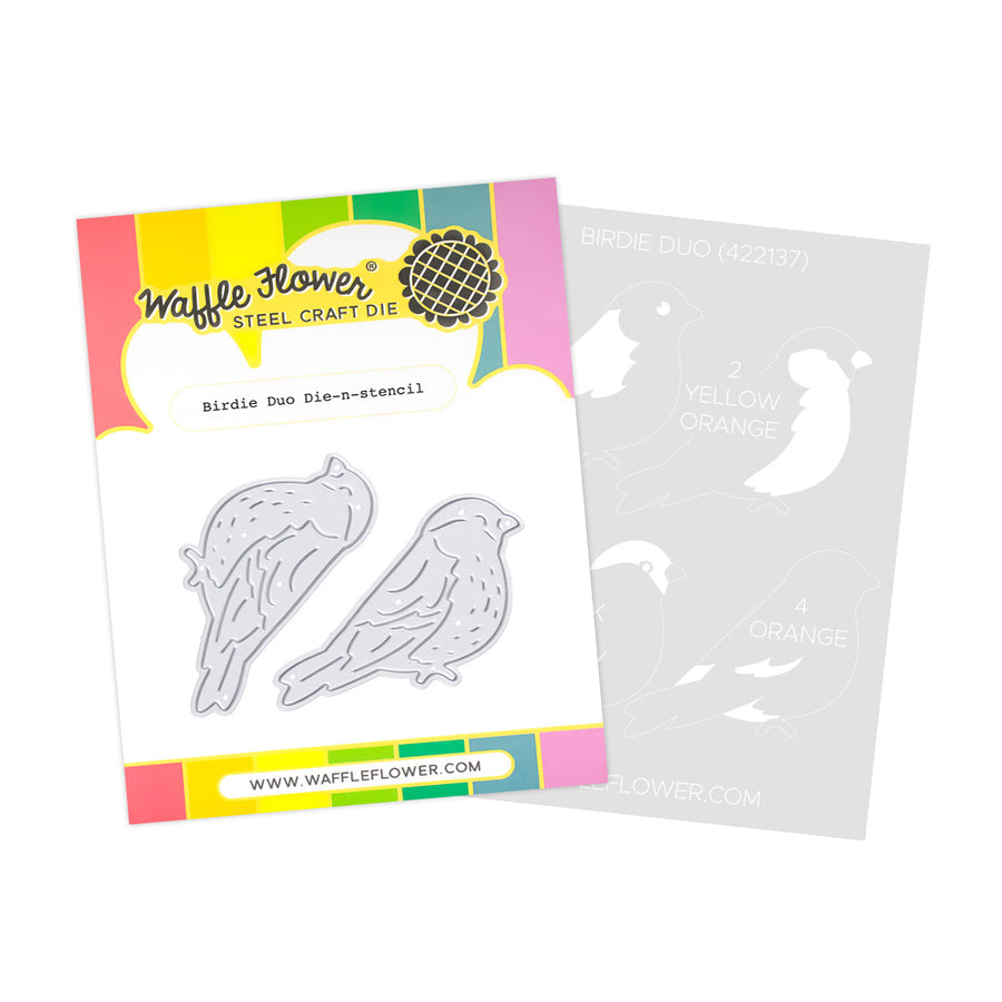 Waffle Flower-Birdie Duo Die-n-stencil-422137