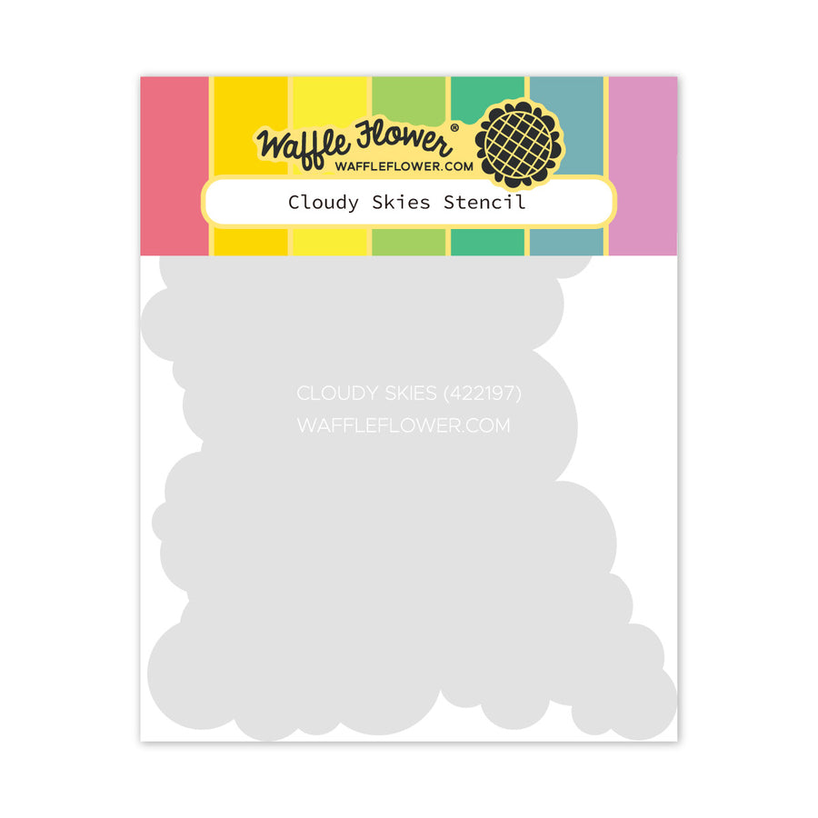 Waffle Flower-Cloudy Skies Stencil-422197