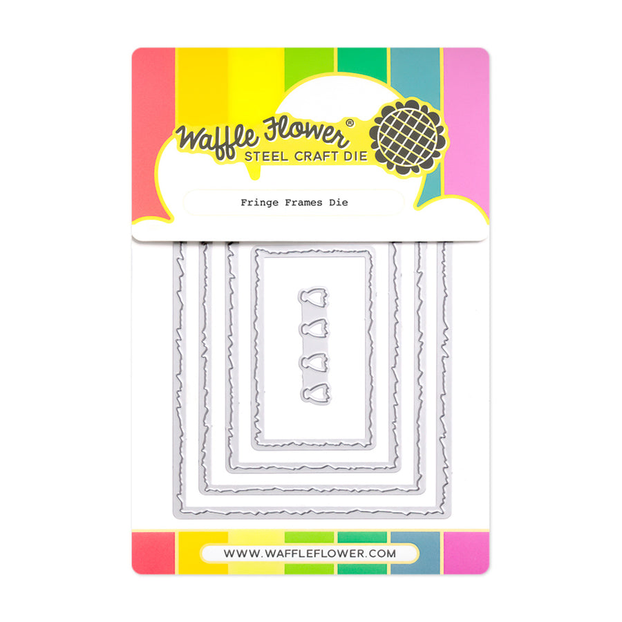 waffle flower fringe frames die 422234