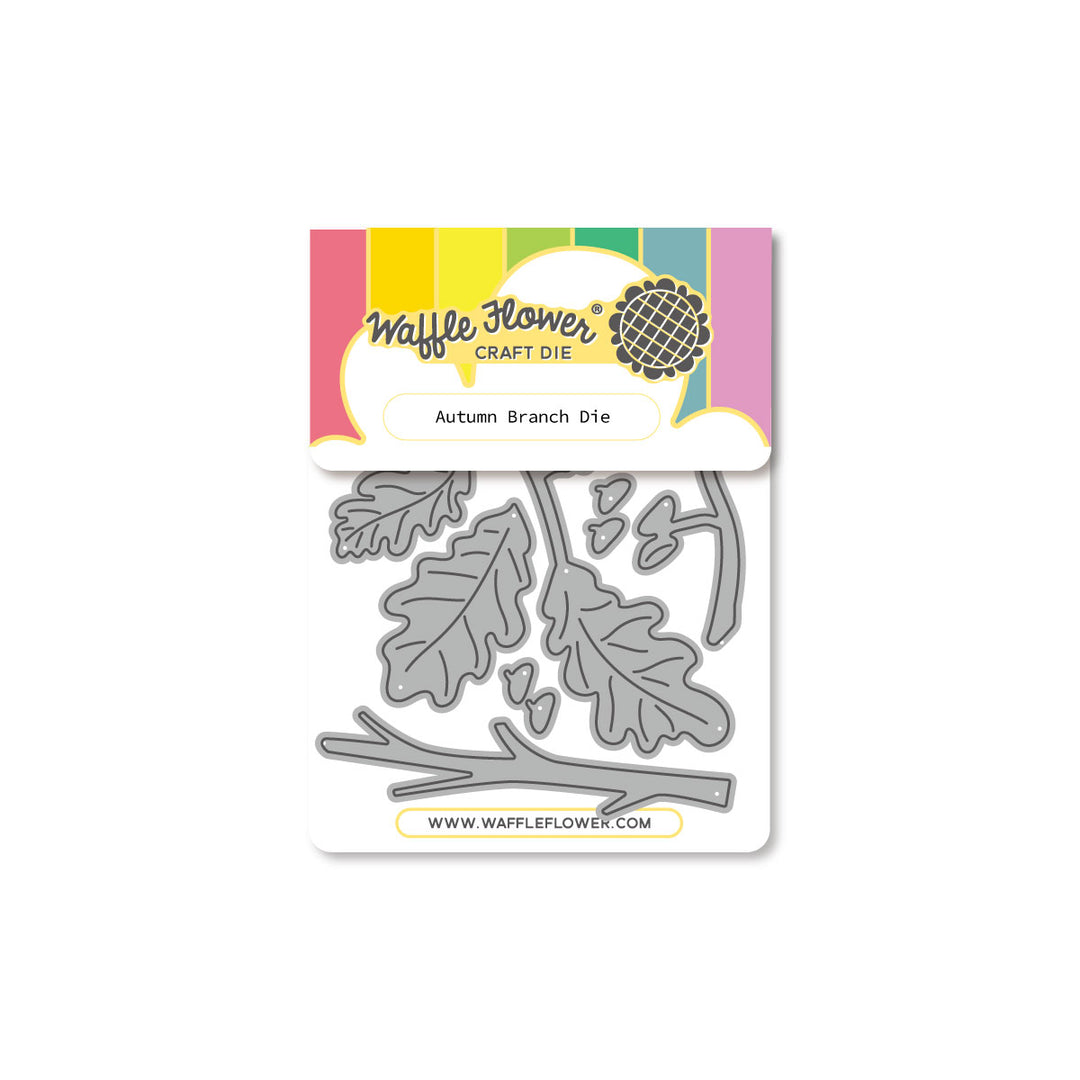 Waffle Flower Autumn Branch Die - product packaging, front view