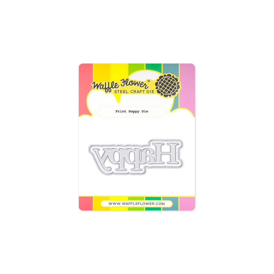 waffle flower print happy die 422260