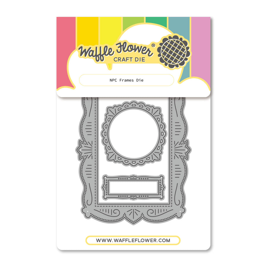 Waffle Flower NPC Frames Die - product packaging, front view