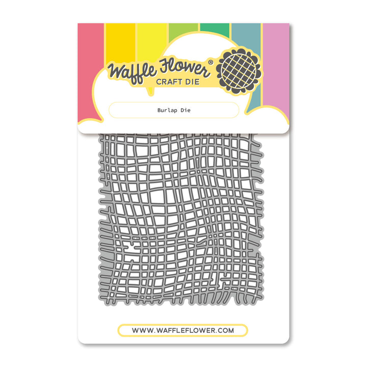 Waffle Flower Burlap Die - product packaging, front view