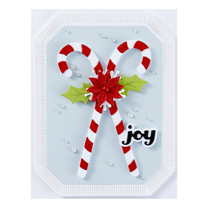 Spellbinders Etched Dies - Candy Canes and Holly