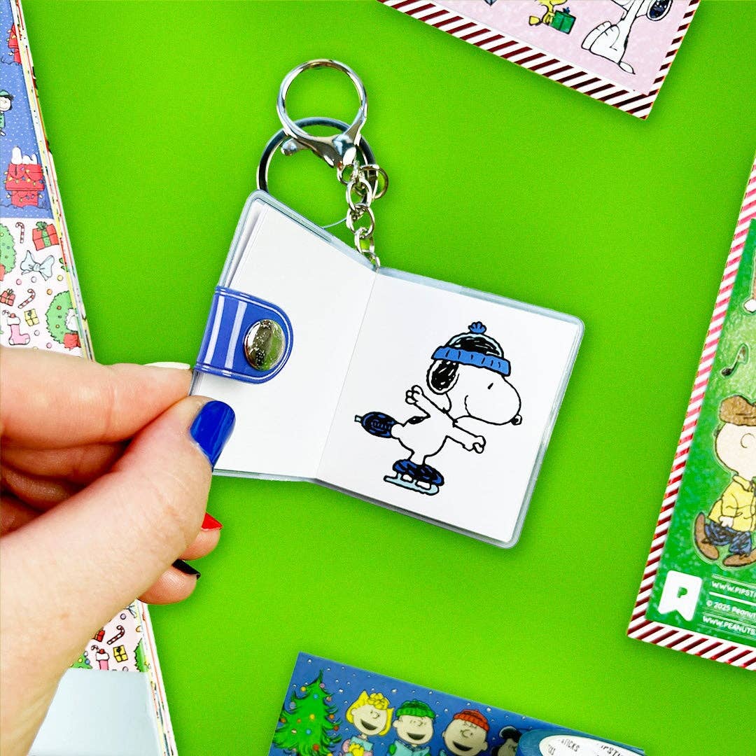 Pipsticks - Snowy Snoopy Mini Sticker Book Keychain
