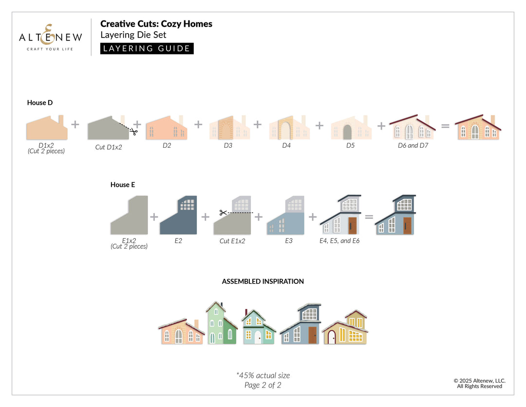 Altenew - Creative Cuts: Cozy Homes Layering Die Set