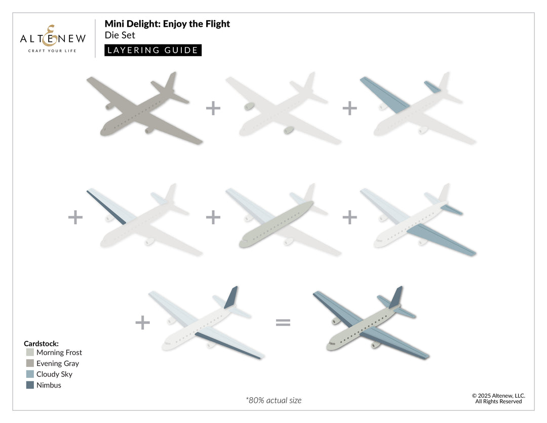 Altenew - Mini Delight Enjoy the flight Stamp & Die Set