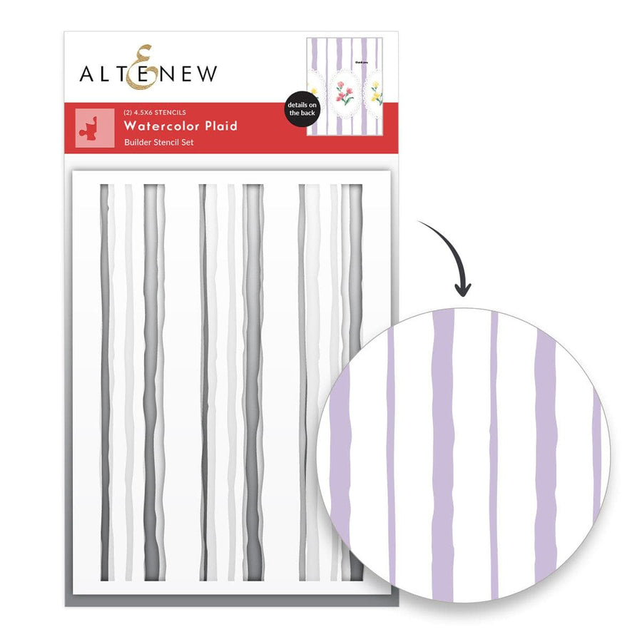 altenew watercolor plaid builder stencil set 2 in 1 alt11017