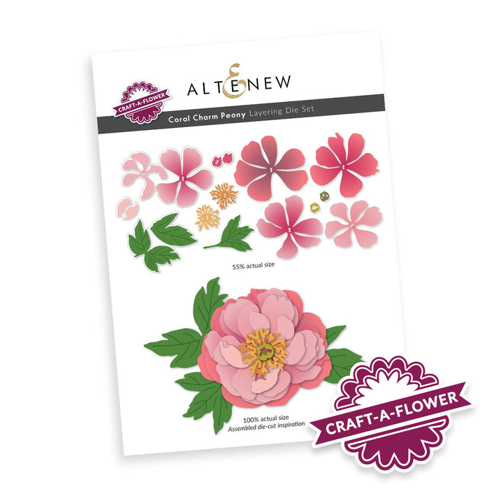 altenew craft a flower coral charm peony layering die set alt11058