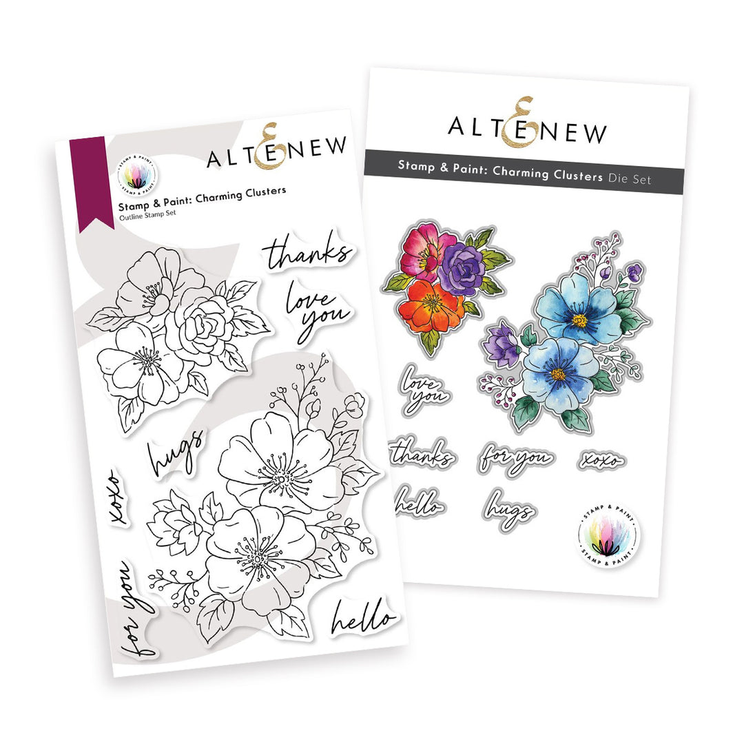 altenew stamp paint charming clusters complete bundle alt11077bn