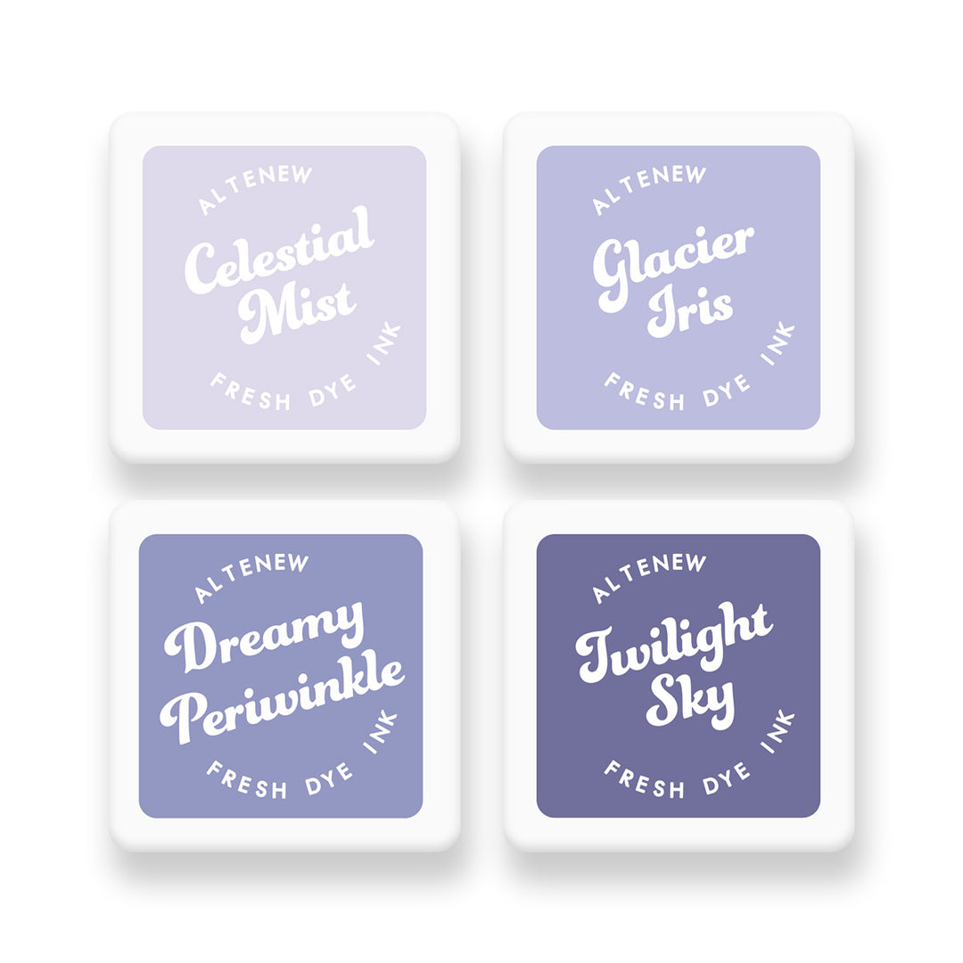 altenew moonlit twilight fresh dye ink mini cube set alt11086