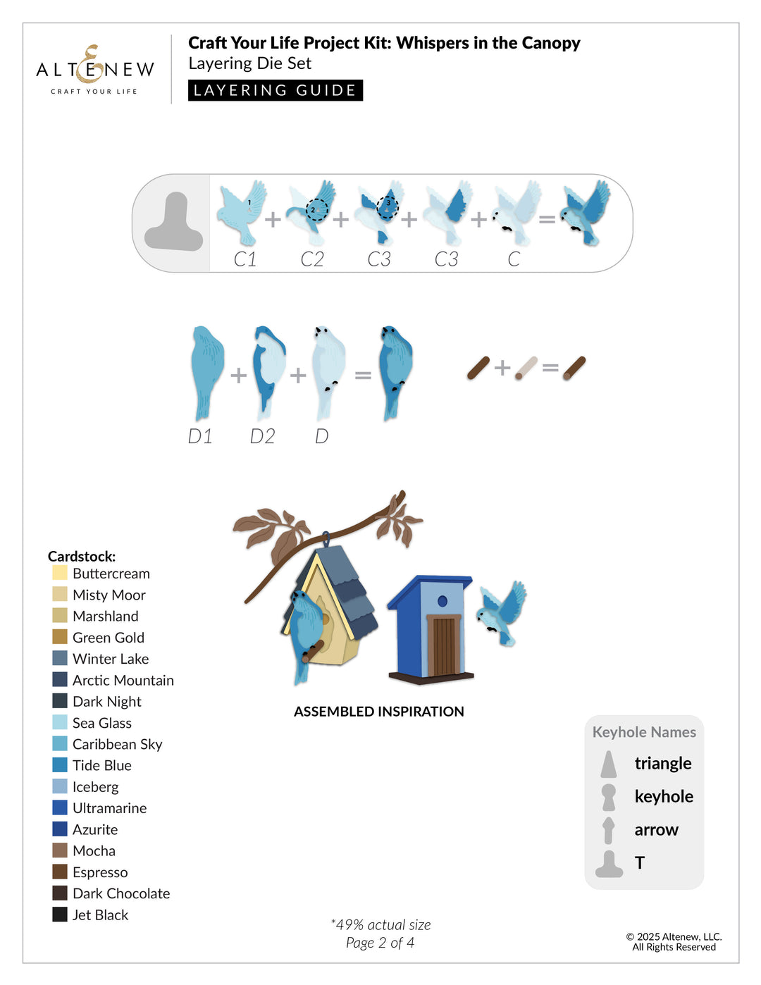 Altenew - Craft Your Life Project Kit: Whispers in the Canopy & Add-On Die Bundle