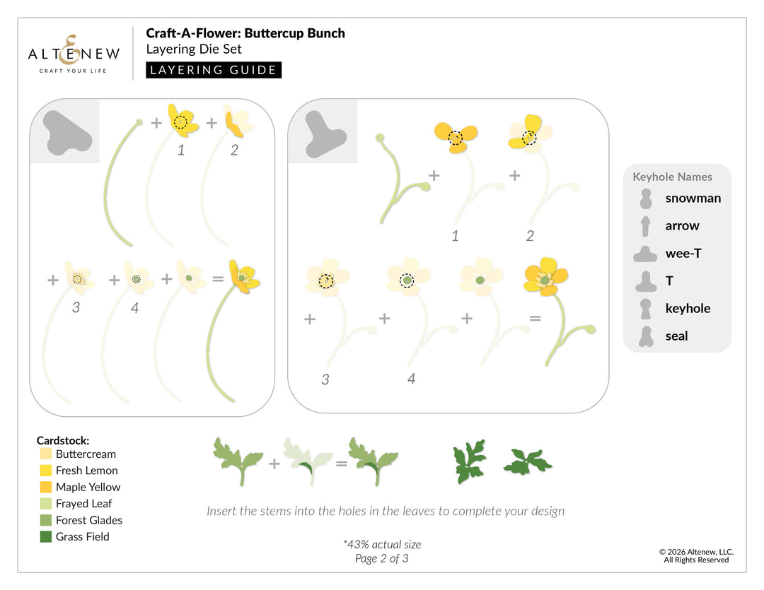 Altenew - Buttercup Bunch Layering Die Set