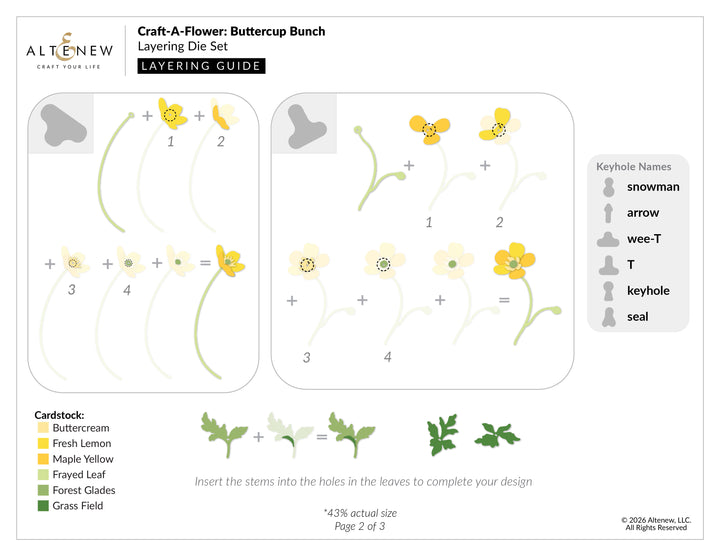 Altenew - Buttercup Bunch Layering Die Set