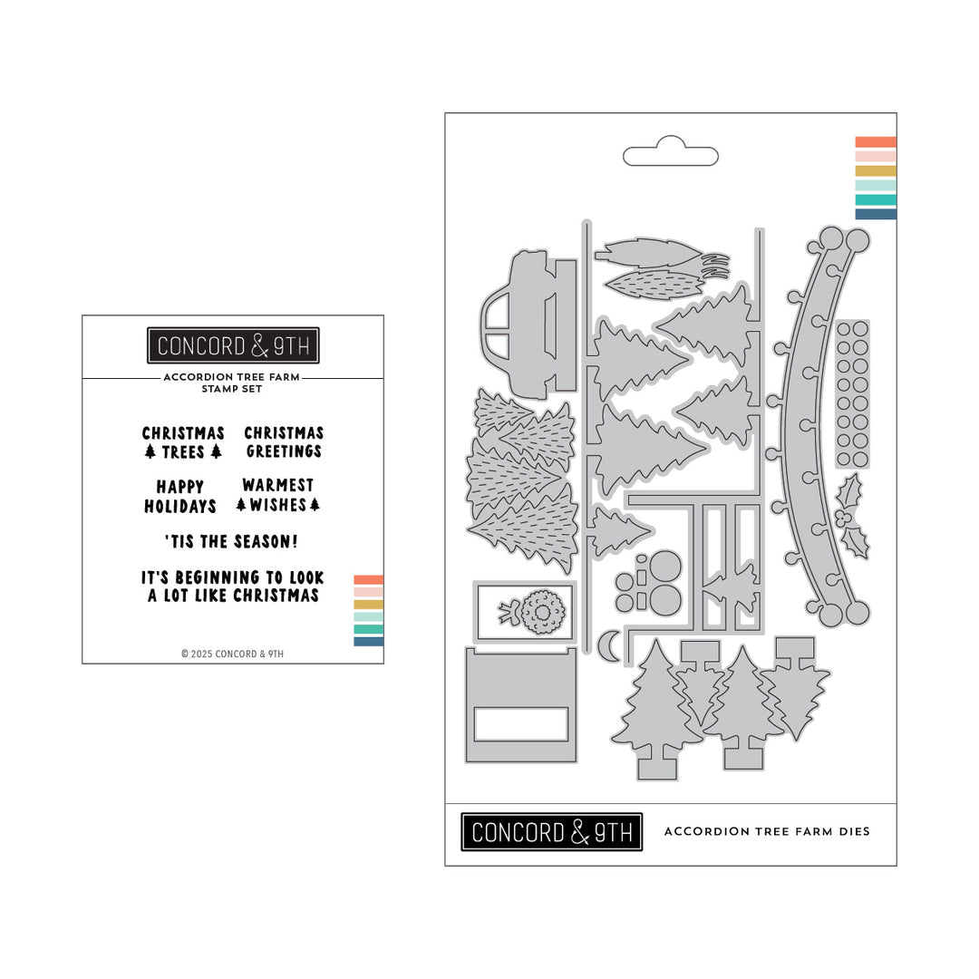 PRE_ORDER ONLY - Concord & 9th - Accordion Tree Farm Stamps & Dies Bundle