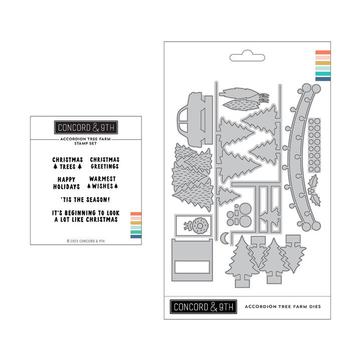 PRE_ORDER ONLY - Concord & 9th - Accordion Tree Farm Stamps & Dies Bundle
