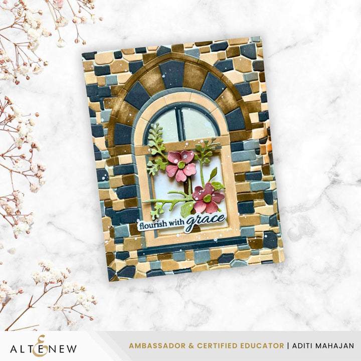 Altenew - Enchanted Castle Window - Stencils & Embossing Folder Bundle