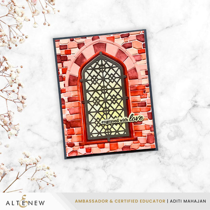 Altenew - Enchanted Castle Window - Stencils & Embossing Folder Bundle