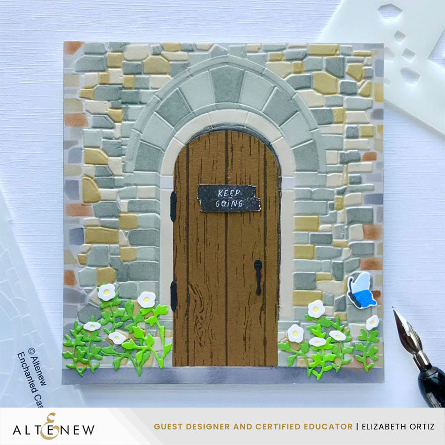 Altenew - Enchanted Castle Window - Stencils & Embossing Folder Bundle