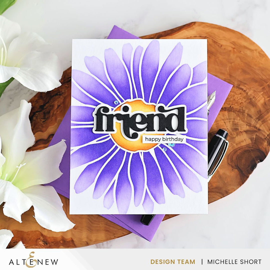 Altenew - Background Stencil - Petal Pop