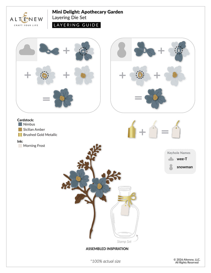 Altenew - Mini Delight - Apothecary Garden Stamp & Die Set