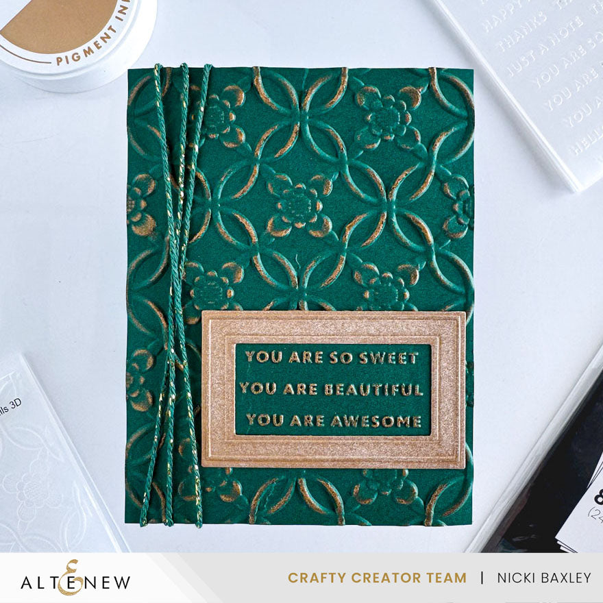 Altenew - Embossing Folder - Botanic Rails