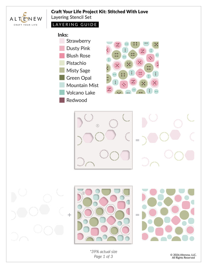 Altenew - Craft Your Life Project Kit: Stitched With Love & Add On