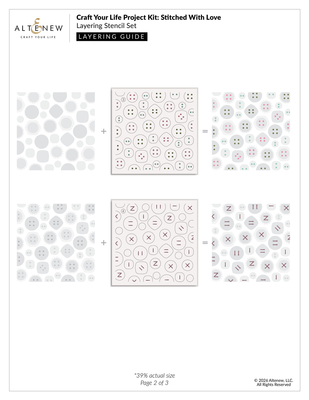 Altenew - Craft Your Life Project Kit: Stitched With Love & Add On