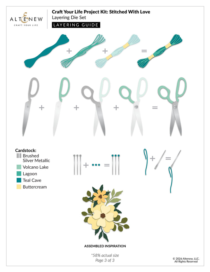 Altenew - Craft Your Life Project Kit: Stitched With Love & Add On
